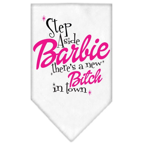 “Step Aside, There’s A New Bitch In Town” Cotton Pet Bandana from As You Wish Apparel – Dog Humor Bandana