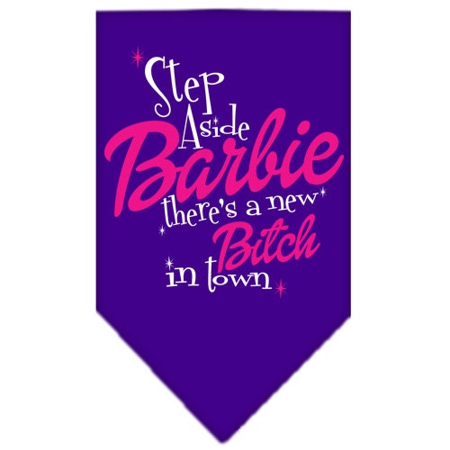 “Step Aside, There’s A New Bitch In Town” Cotton Pet Bandana from As You Wish Apparel – Dog Humor Bandana