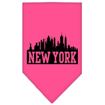 “New York Skyline” Cotton Pet Bandana from As You Wish Apparel – City Pride Dog Bandana
