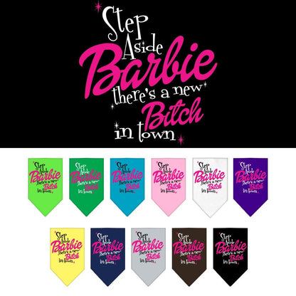 “Step Aside, There’s A New Bitch In Town” Cotton Pet Bandana from As You Wish Apparel – Dog Humor Bandana