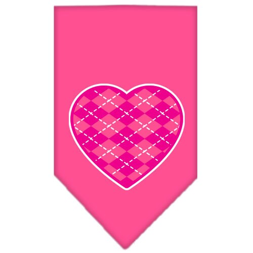 “Pink Argyle Heart” Cotton Pet Bandana from As You Wish Apparel – Dog Fashion Bandana