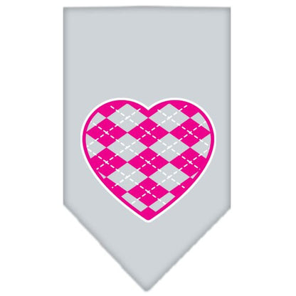 “Pink Argyle Heart” Cotton Pet Bandana from As You Wish Apparel – Dog Fashion Bandana