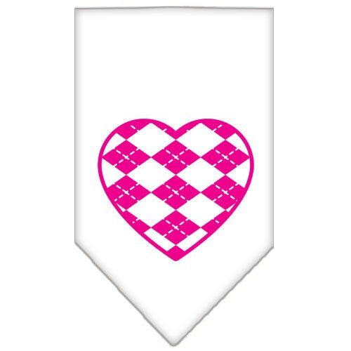 “Pink Argyle Heart” Cotton Pet Bandana from As You Wish Apparel – Dog Fashion Bandana