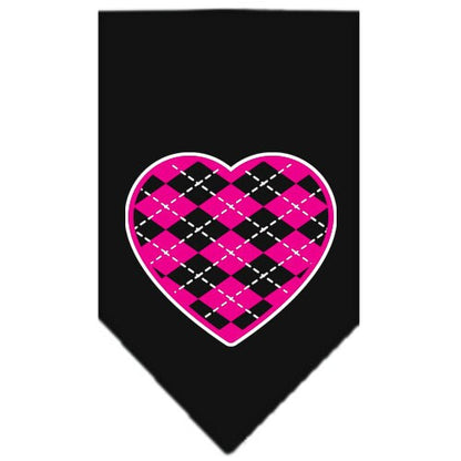 “Pink Argyle Heart” Cotton Pet Bandana from As You Wish Apparel – Dog Fashion Bandana
