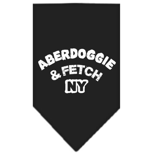 Pet and Dog Bandana Screen Printed, “Aberdoggie & Fetch NY”