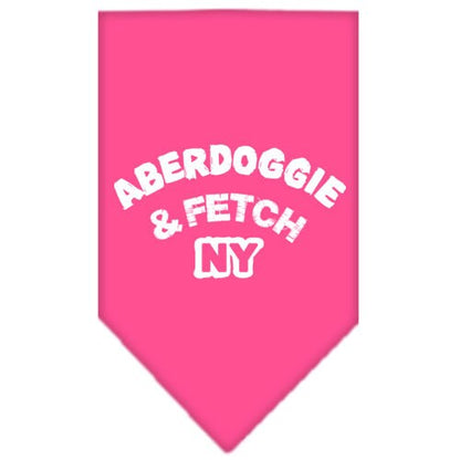 Pet and Dog Bandana Screen Printed, “Aberdoggie & Fetch NY”