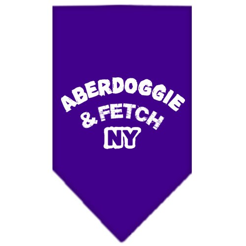 Pet and Dog Bandana Screen Printed, “Aberdoggie & Fetch NY”