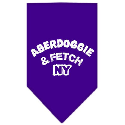 Pet and Dog Bandana Screen Printed, “Aberdoggie & Fetch NY”