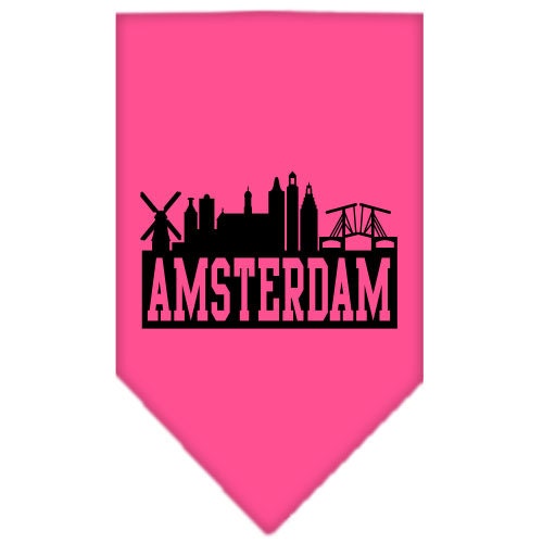 “Amsterdam Skyline” Cotton Pet Bandana from As You Wish Apparel – Dog Fashion Bandana
