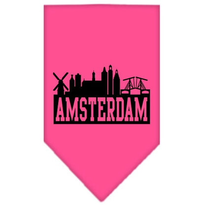 “Amsterdam Skyline” Cotton Pet Bandana from As You Wish Apparel – Dog Fashion Bandana