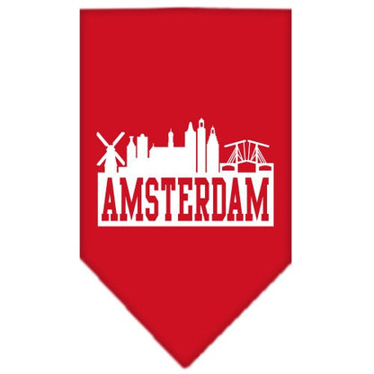 “Amsterdam Skyline” Cotton Pet Bandana from As You Wish Apparel – Dog Fashion Bandana