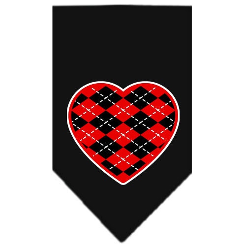 “Red Argyle Heart” Cotton Pet Bandana from As You Wish Apparel – Dog Fashion Bandana