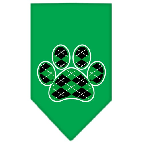 “Green Argyle Paw” Cotton Pet Bandana from As You Wish Apparel – Dog Fashion Bandana