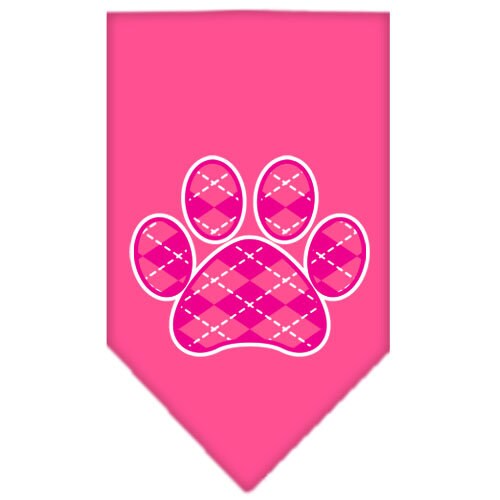 “Pink Argyle Paw” Cotton Pet Bandana from As You Wish Apparel – Dog Fashion Bandana