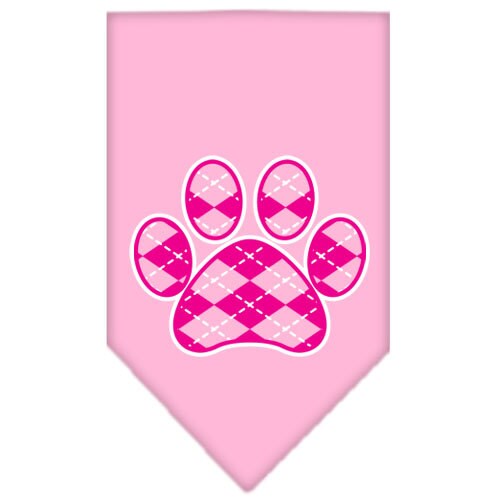 “Pink Argyle Paw” Cotton Pet Bandana from As You Wish Apparel – Dog Fashion Bandana