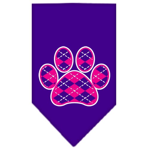 “Pink Argyle Paw” Cotton Pet Bandana from As You Wish Apparel – Dog Fashion Bandana