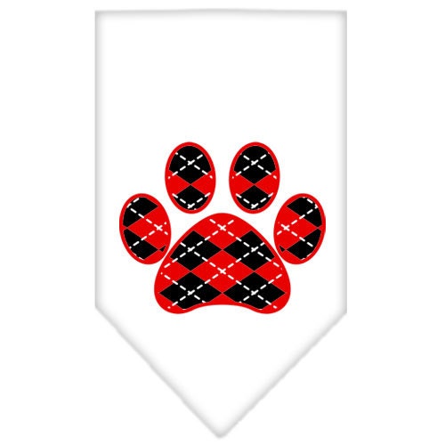 “Red Argyle Paw” Cotton Pet Bandana from As You Wish Apparel – Dog Fashion Bandana