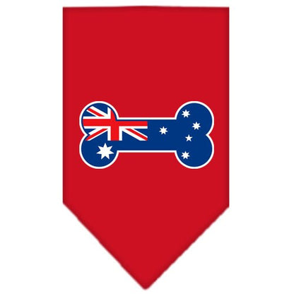 Bone Shaped Australian Flag Cotton Pet Bandana from As You Wish Apparel – Dog Fashion Bandana