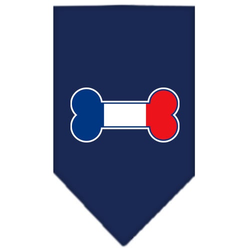 “Bone Shaped France Flag” Cotton Pet Bandana from As You Wish Apparel – French Pride Dog Bandana