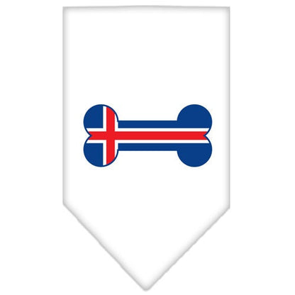 “Bone Shaped Iceland Flag” Cotton Pet Bandana from As You Wish Apparel – Iceland Pride Dog Bandana