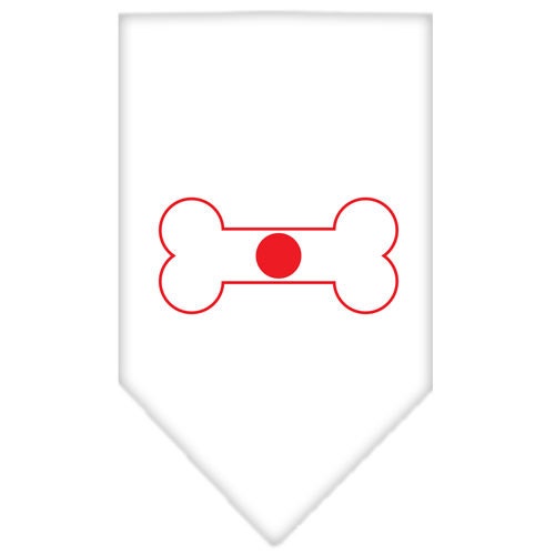 “Bone Shaped Flag Japan” Cotton Pet Bandana from As You Wish Apparel – International Pride Dog Bandana