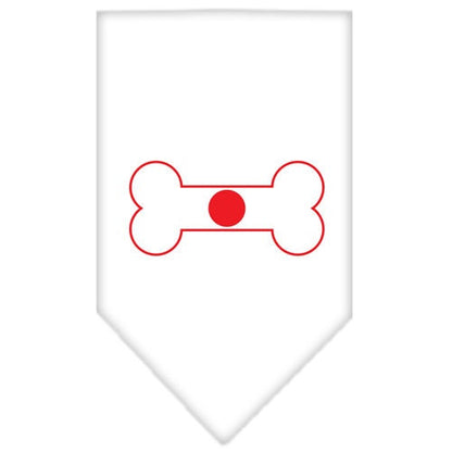 “Bone Shaped Flag Japan” Cotton Pet Bandana from As You Wish Apparel – International Pride Dog Bandana