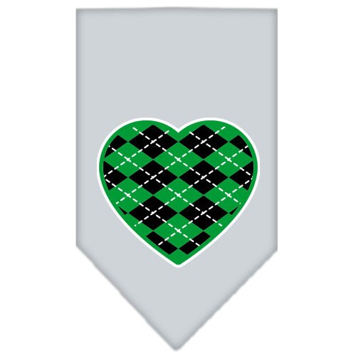 “Green Argyle Heart” Cotton Pet Bandana from As You Wish Apparel – Dog Fashion Bandana