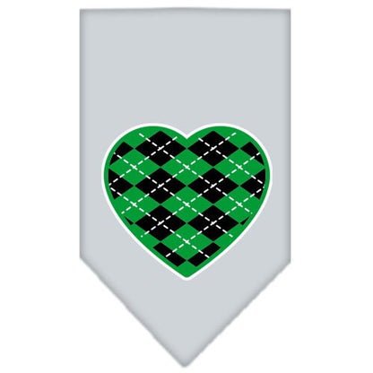 “Green Argyle Heart” Cotton Pet Bandana from As You Wish Apparel – Dog Fashion Bandana