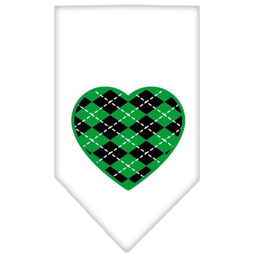 “Green Argyle Heart” Cotton Pet Bandana from As You Wish Apparel – Dog Fashion Bandana