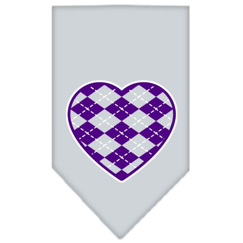 “Argyle Heart Purple” Cotton Pet Bandana from As You Wish Apparel – Dog Fashion Bandana