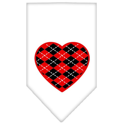 “Red Argyle Heart” Cotton Pet Bandana from As You Wish Apparel – Dog Fashion Bandana