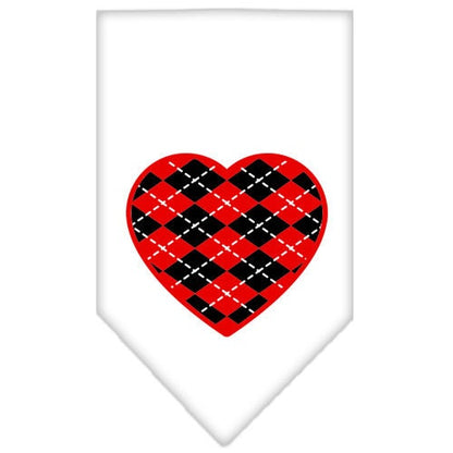 “Red Argyle Heart” Cotton Pet Bandana from As You Wish Apparel – Dog Fashion Bandana