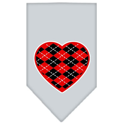 “Red Argyle Heart” Cotton Pet Bandana from As You Wish Apparel – Dog Fashion Bandana