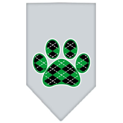 “Green Argyle Paw” Cotton Pet Bandana from As You Wish Apparel – Dog Fashion Bandana