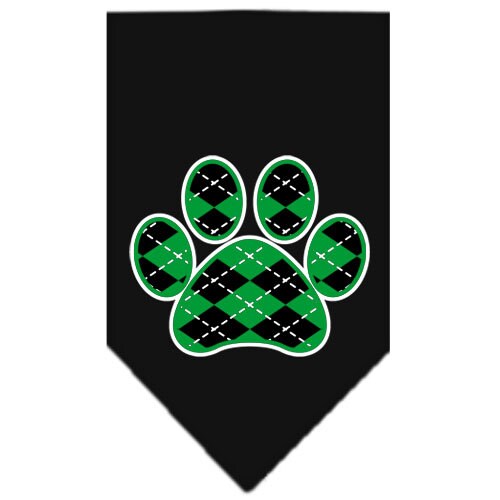 “Green Argyle Paw” Cotton Pet Bandana from As You Wish Apparel – Dog Fashion Bandana