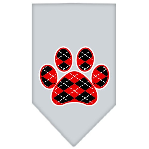 “Red Argyle Paw” Cotton Pet Bandana from As You Wish Apparel – Dog Fashion Bandana
