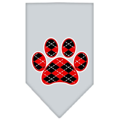 “Red Argyle Paw” Cotton Pet Bandana from As You Wish Apparel – Dog Fashion Bandana