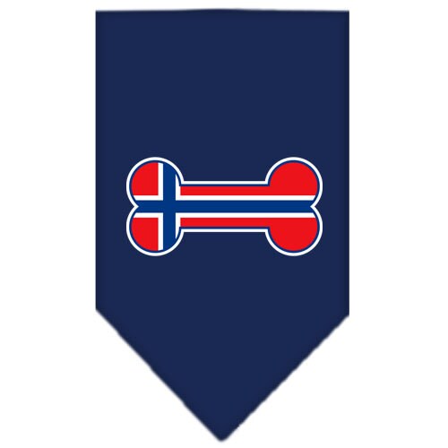 “Bone Shaped Norway Flag” Cotton Pet Bandana from As You Wish Apparel – Norway Pride Dog Bandana