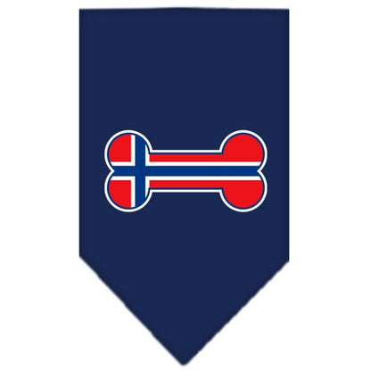 “Bone Shaped Norway Flag” Cotton Pet Bandana from As You Wish Apparel – Norway Pride Dog Bandana