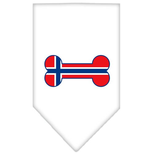 “Bone Shaped Norway Flag” Cotton Pet Bandana from As You Wish Apparel – Norway Pride Dog Bandana