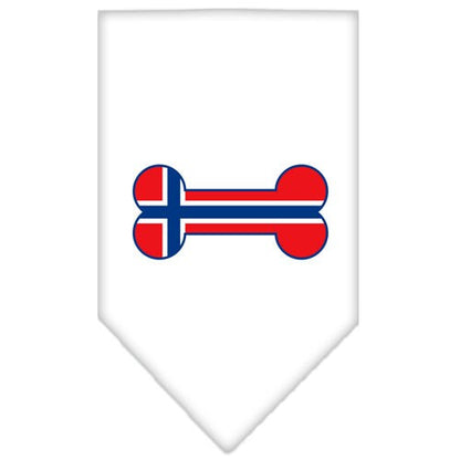 “Bone Shaped Norway Flag” Cotton Pet Bandana from As You Wish Apparel – Norway Pride Dog Bandana