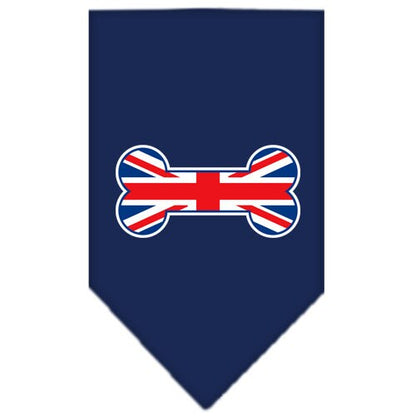Bone Shaped UK Flag Cotton Pet Bandana from As You Wish Apparel – Dog Fashion Bandana