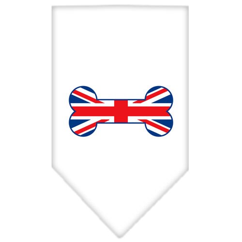 Bone Shaped UK Flag Cotton Pet Bandana from As You Wish Apparel – Dog Fashion Bandana