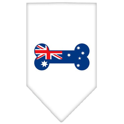 Bone Shaped Australian Flag Cotton Pet Bandana from As You Wish Apparel – Dog Fashion Bandana