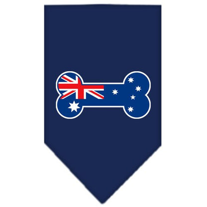 Bone Shaped Australian Flag Cotton Pet Bandana from As You Wish Apparel – Dog Fashion Bandana