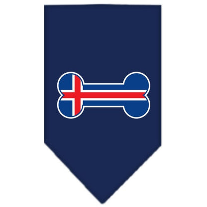 “Bone Shaped Iceland Flag” Cotton Pet Bandana from As You Wish Apparel – Iceland Pride Dog Bandana