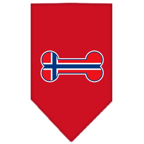 “Bone Shaped Norway Flag” Cotton Pet Bandana from As You Wish Apparel – Norway Pride Dog Bandana