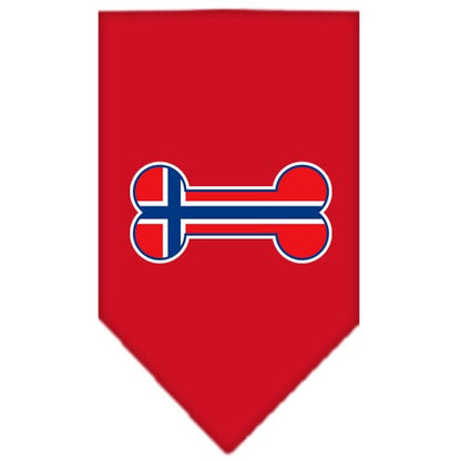 “Bone Shaped Norway Flag” Cotton Pet Bandana from As You Wish Apparel – Norway Pride Dog Bandana