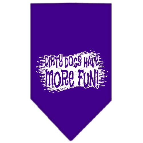 “Dirty Dogs Have More Fun” Cotton Pet Bandana from As You Wish Apparel – Dog Humor Bandana