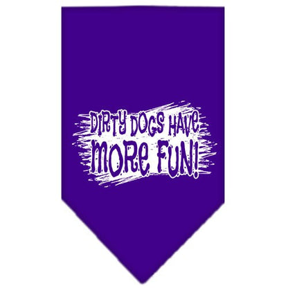 “Dirty Dogs Have More Fun” Cotton Pet Bandana from As You Wish Apparel – Dog Humor Bandana